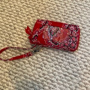 Vera Bradley wristlet “frankly scarlet”